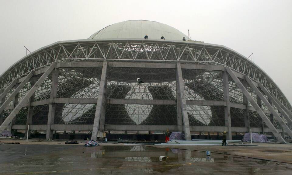 白銀溫泉館網(wǎng)架工程